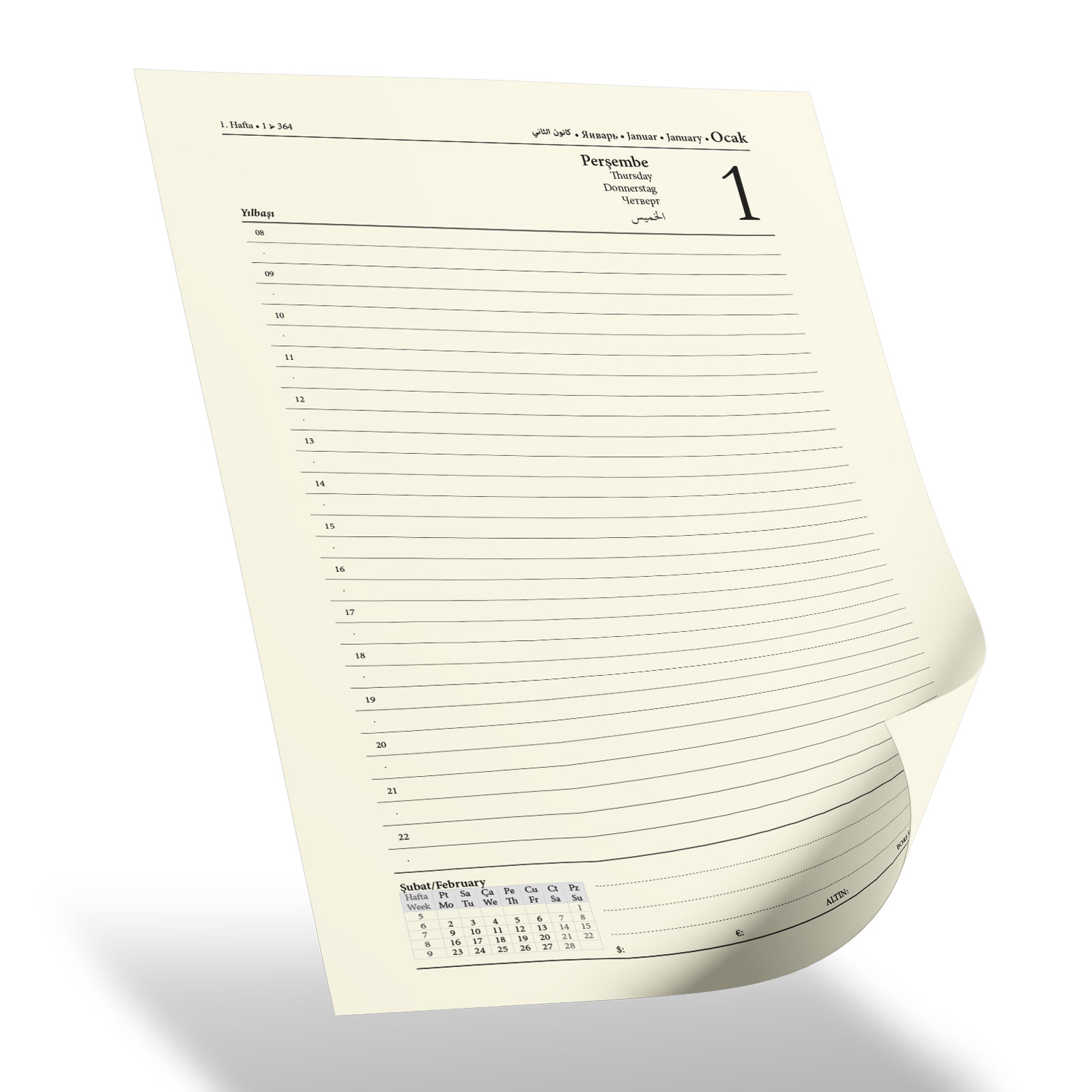 BALGAT SARI TARİHLİ AJANDA (17X24 CM) 2 BALGAT SARI TARİHLİ AJANDA (17X24 CM) - Görsel 2