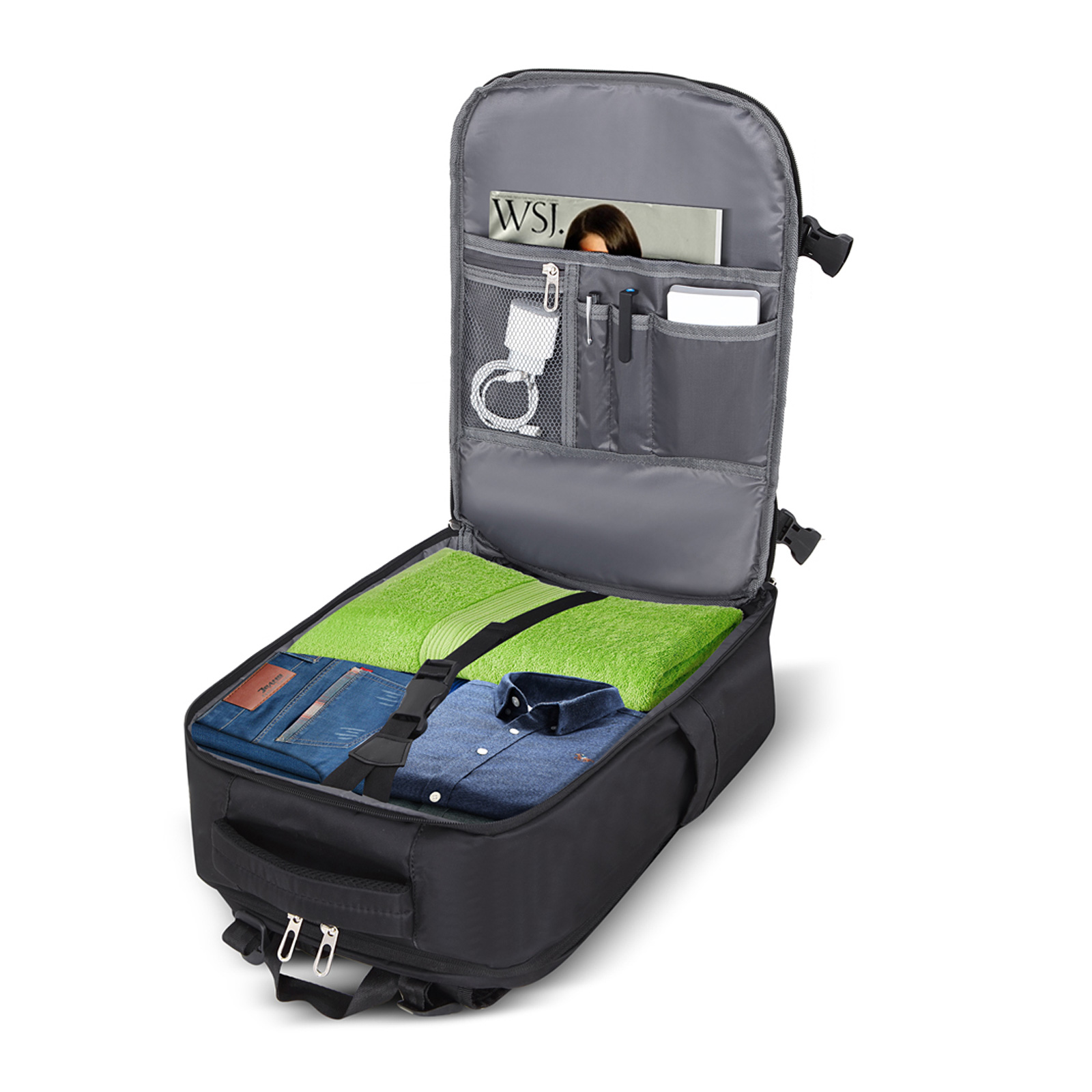 GEZGİN SİYAH LAPTOP BÖLMELİ SIRT ÇANTASI 3 GEZGİN SİYAH LAPTOP BÖLMELİ SIRT ÇANTASI - Görsel 3