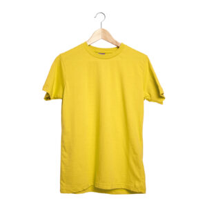 GARDENYA SARI M SIFIR YAKA TİŞÖRT