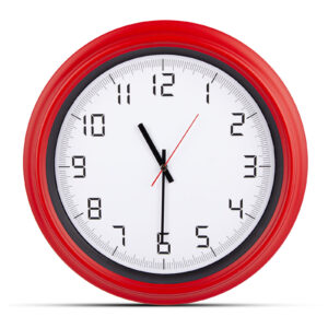 ATLAS KIRMIZI PLASTİK KASA DUVAR SAATİ (380MM)