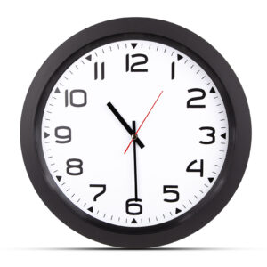 HERA SİYAH PLASTİK KASA DUVAR SAATİ (350MM)