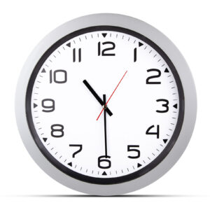 HERA GÜMÜŞ PLASTİK KASA DUVAR SAATİ (350MM)